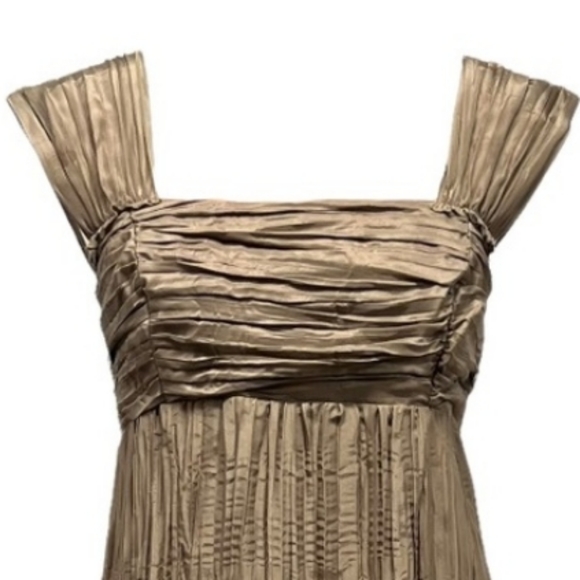 Peruvian Connection 100% Silk Crinkle Midi Dress - Picture 9 of 9